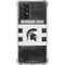 Michigan State University Black and White Stripes Galaxy A72 5G Clear Case